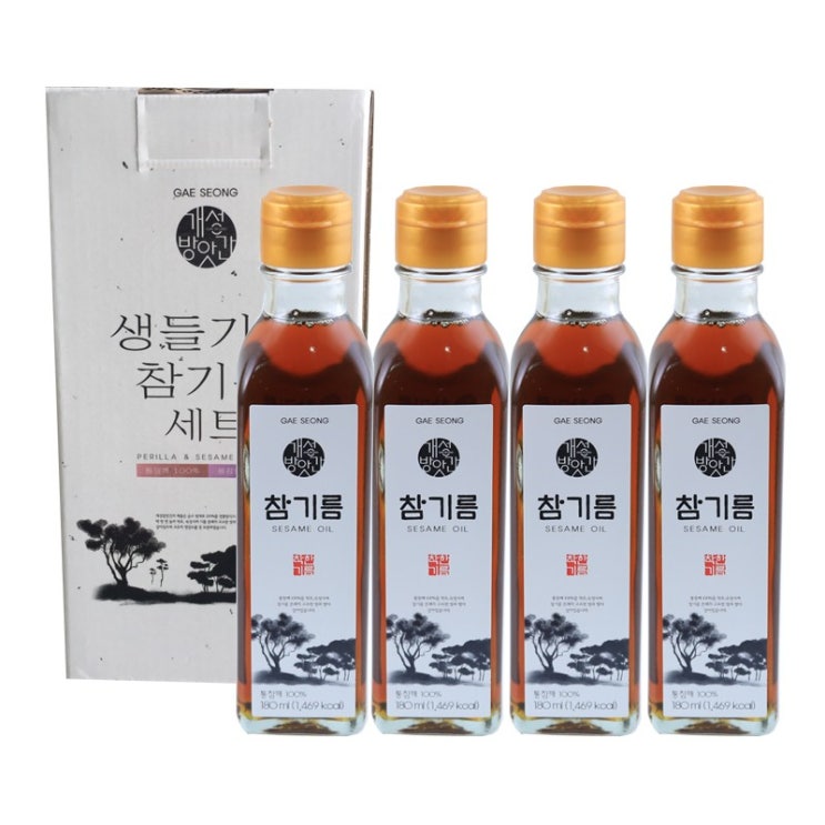 가성비 뛰어난 개성방앗간 참기름, 180ml, 4병 좋아요