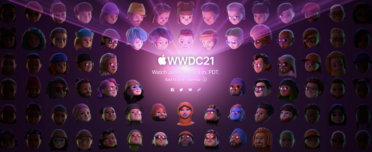  애플 wwdc 2021 6월 8일 온라인 개최