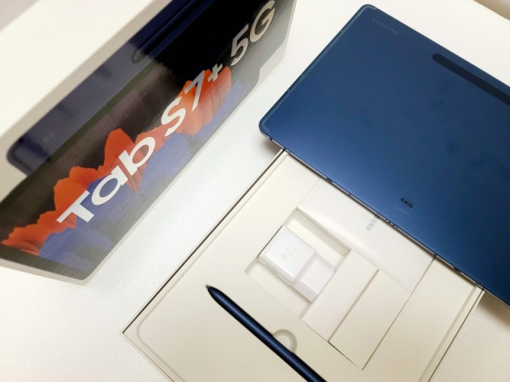  삼성  갤럭시 탭 S7+ 5G 미스틱네이비 구매후기 (TIP-블로그 포스팅 가로쓰기 하는 법)