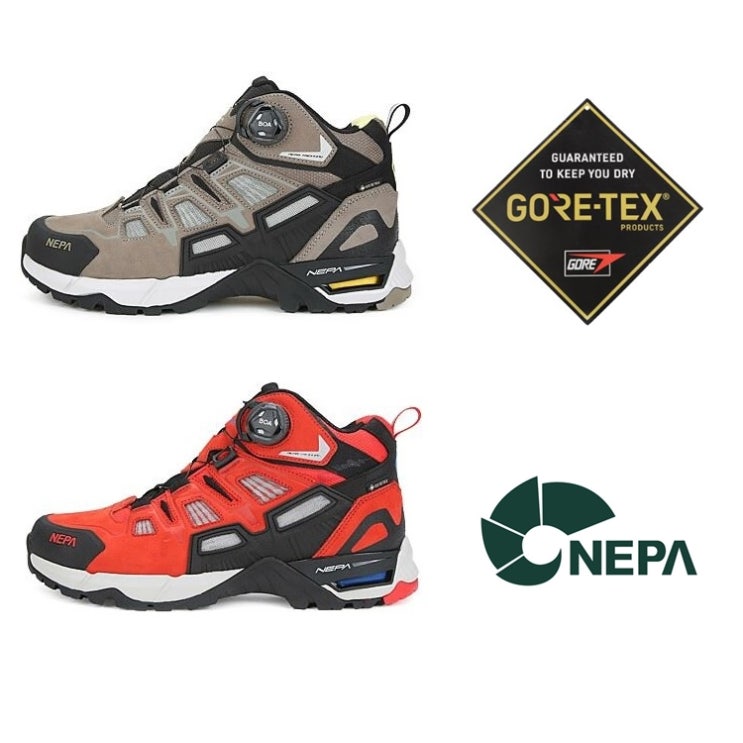 가성비 뛰어난 NEPA 네파 GORE-TEX 소재를 사용한 미드컷 트레킹화CERETTO GTX 체라토 고어텍스 &lt;7GC7602&gt; 등산화 추천해요