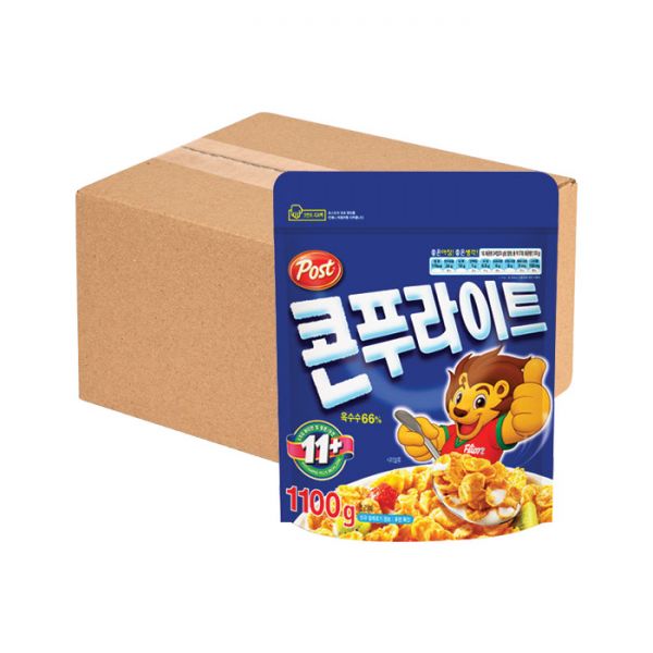 가성비갑 동서 포스트 콘푸라이트 1100g x6입 (1박스) 코코볼 포스트시리얼 동서식품 초코시리얼 시리얼 포스트, 6개 추천합니다