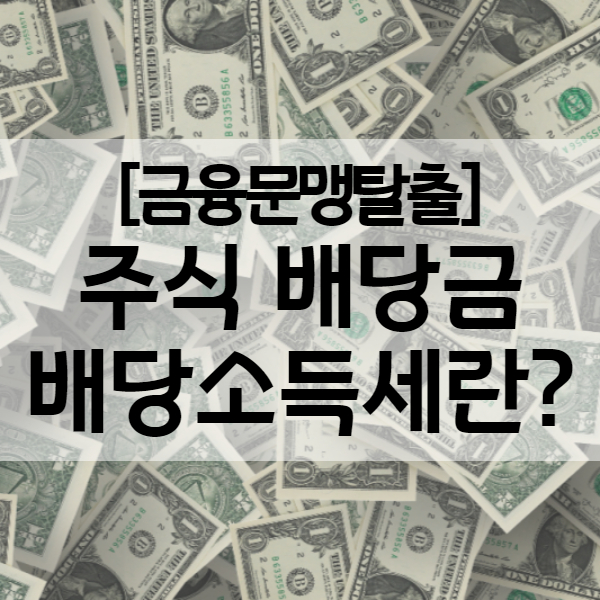  주식 배당금 세금 확인 - 배당소득세 계산방법