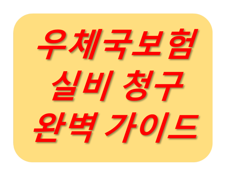  우체국보험 실비청구 서류 정리 (feat.보장 내역 장점 단점)