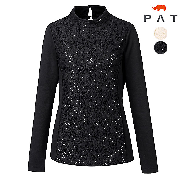 많이 팔린 PAT PAT 여성 스팽글레이스 반목티셔츠_1E25403 ··· 많이 팔린 PAT PAT 여성 스팽글레이스 반목티셔츠_1E25403 ···
