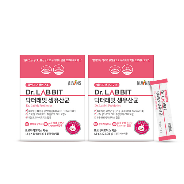 가성비 뛰어난 엘빈즈 닥터래빗 생유산균 유아건강식품, 1.5g, 60개 좋아요 가성비 뛰어난 엘빈즈 닥터래빗 생유산균 유아건강식품, 1.5g, 60개 좋아요