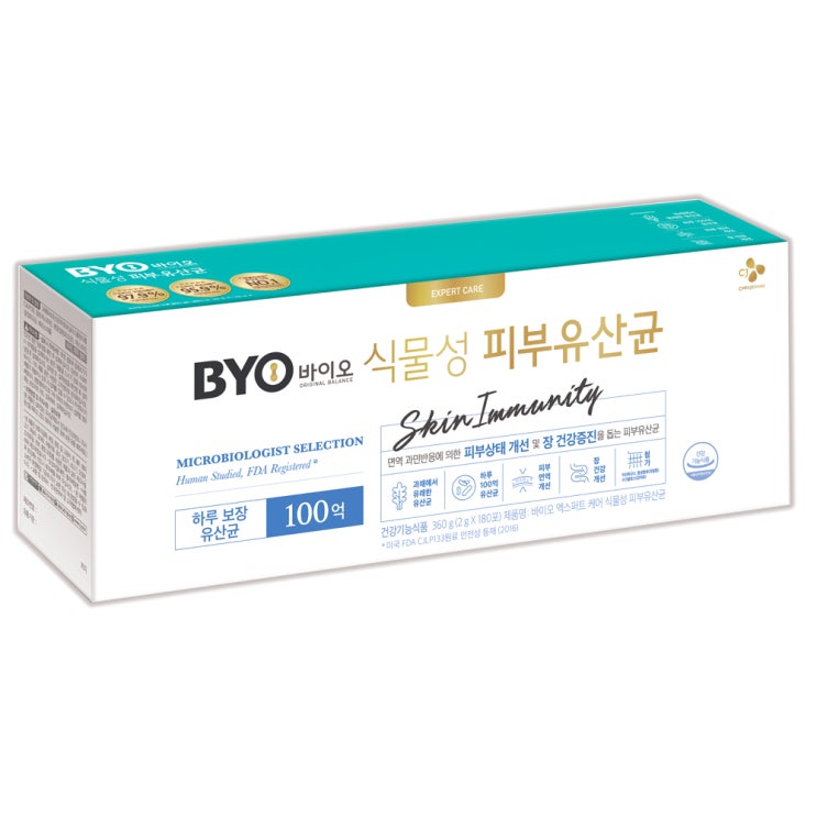 가성비갑 BYO 식물성 피부유산균, 2g, 180개 좋아요