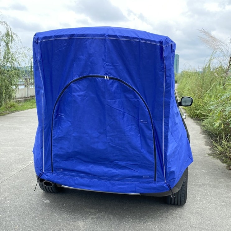 선택고민 해결 카라반 스타렉스 어닝 룸 차박 루프탑 텐트 비막이 캠핑카 테일 자외선차단 야외 캠핑 SU, 01 푸른 색 ···