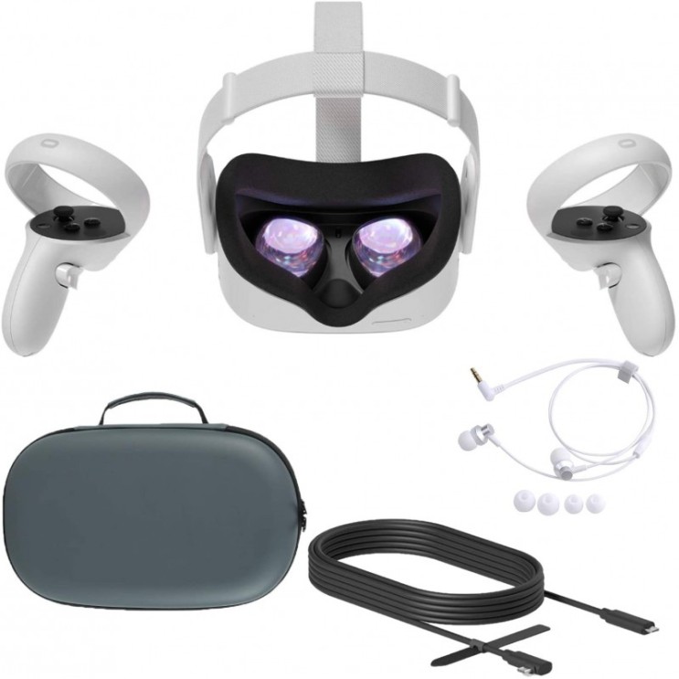 당신만 모르는 2020 Oculus Quest 2 올인원 PC VR 가상현실 헤드셋 256GB 크리스마스 휴가용 패밀리 번들 휴대용 보호를 위한 MyTrix 운반, 1, 단일옵션