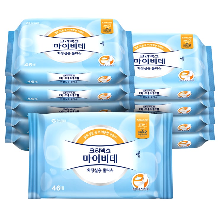 가성비 뛰어난 크리넥스 마이비데 화장실용 물티슈 리필형, 46매, 10팩 좋아요 가성비 뛰어난 크리넥스 마이비데 화장실용 물티슈 리필형, 46매, 10팩 좋아요