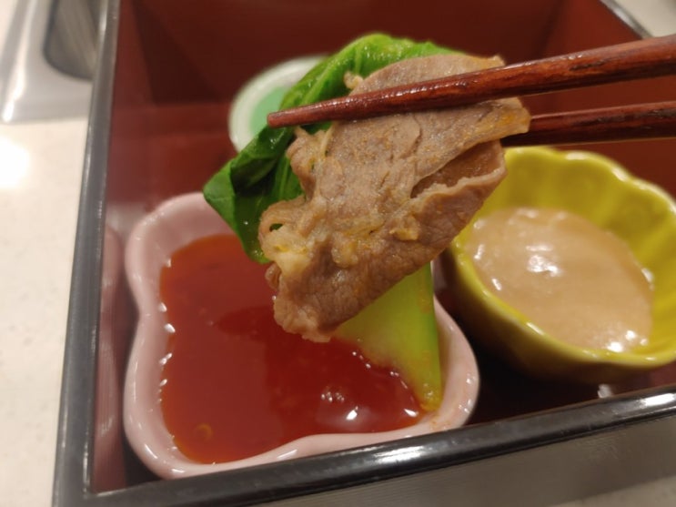  광주 롯데 백화점 맛집 도담샤브에서 즐거운 고기타임