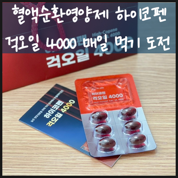  혈액순환영양제 걱오일 4000 잊지말고 매일먹기