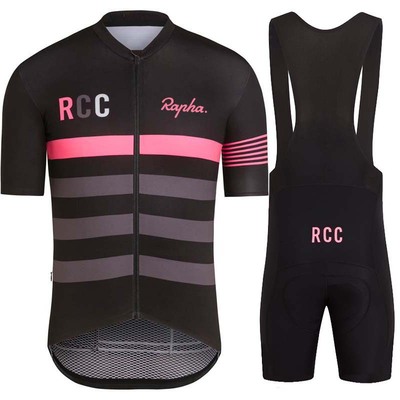 리뷰가 좋은 RCC RAPHA 사이클링 상하의 세트 Raphaful Rcc 저지 세트 남자 짧은 소매 양복 폴 스미스 팀 도로 자전거 승마 유니폼 여름 훈련 착용 ···