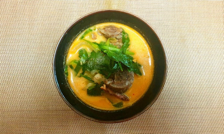  비 오는 날에 먹는 아빠표 순대국 (순대국 다대기 만드는 법, 순대국 간단히 만들기, 순대국 레시피)