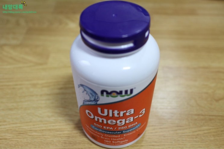  두번째 아이허브 오메가3 추천 - 나우 푸드 울트라 오메가3 Now Foods, Ultra Omega-3, 500 EPA/250 DHA, 180 Fish Softgels