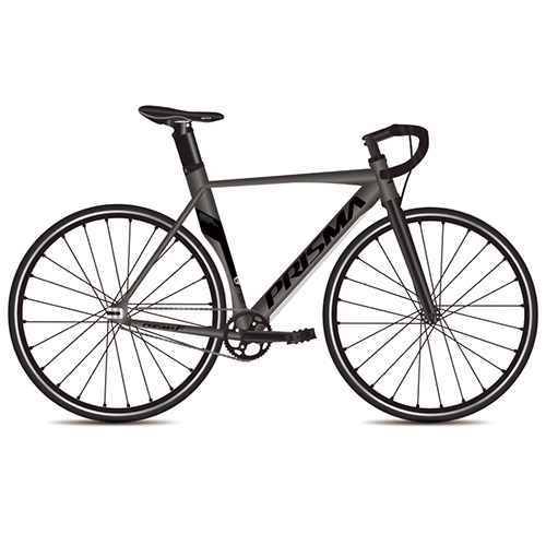 많이 찾는 뮤트 프리즈마 F 1단 캘리퍼 브레이크 픽시자전거, 매트그레이 + 블랙, 166cm ···