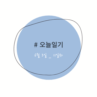  #오늘일기_6월 3일 마지막 블챌!