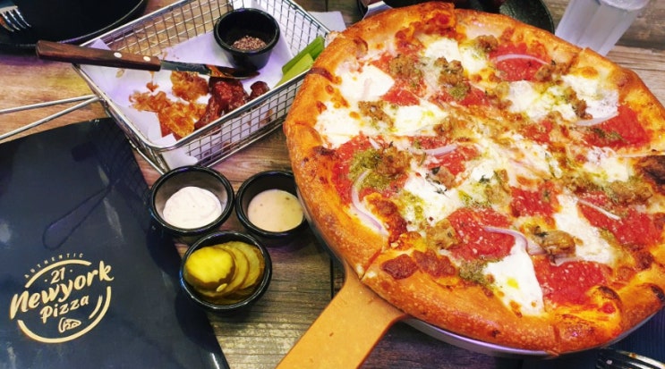  도우가 바삭해서 맛있었던 의정부피자맛집 민락동 '21뉴욕피자'