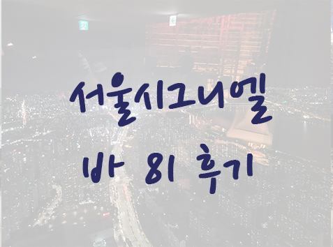  시그니엘 바 81 상세 후기