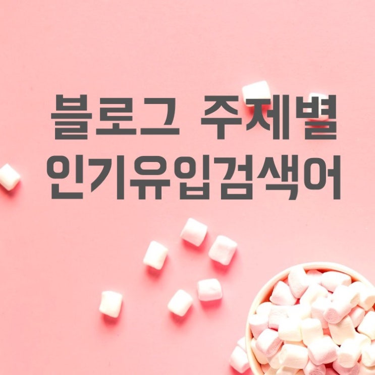  블로그 검색 키워드 참고(주제별, 성별, 연령별 인기유입검색어 활용방법)