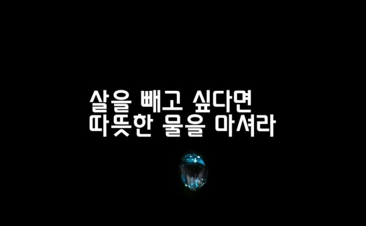  살을 빼고 싶다면  따뜻한 물을 마셔라