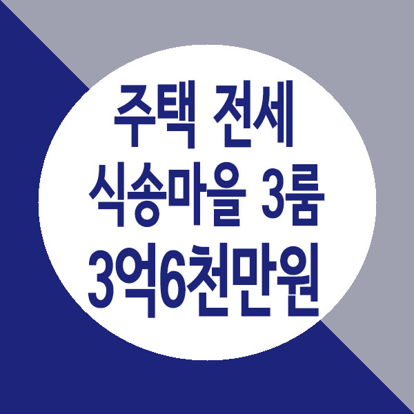  불암산 조망이 좋은 식송마을 신축 주택 3룸 전세 3억6천만원