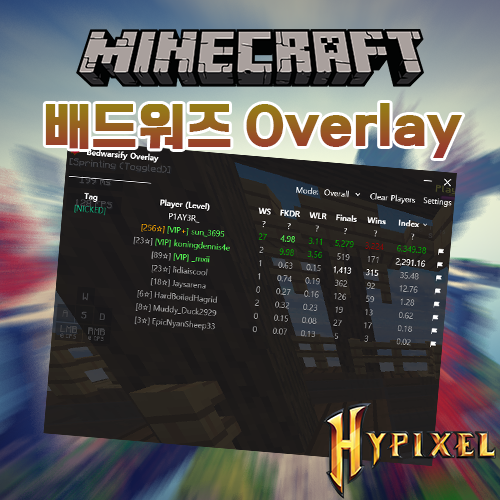  한층 더 업그레이드된 하이픽셀 오버레이 모드[Bedwarsify Overlay Mod]