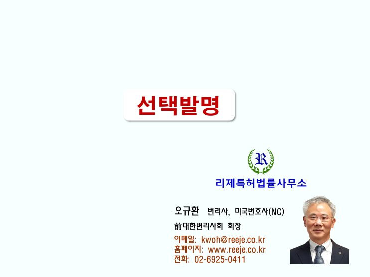 선택발명 (신규성, 진보성, 특허성)