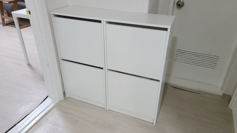 이케아 3만원 신발장으로 수건&휴지 보관 : 이케아 비사 후기(가격 배송비 조립 수납)