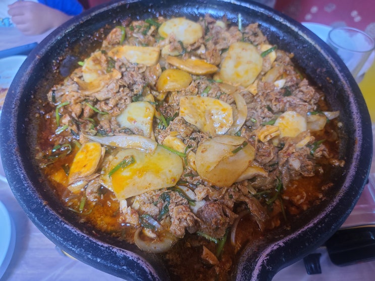  산청 청계닭집, 오리불고기 반반 먹었어요