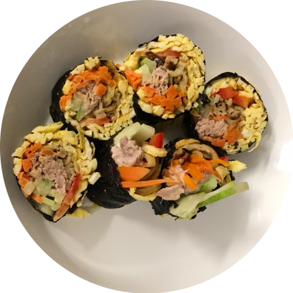  밥 없는 다이어트식단: 키토김밥 만들기