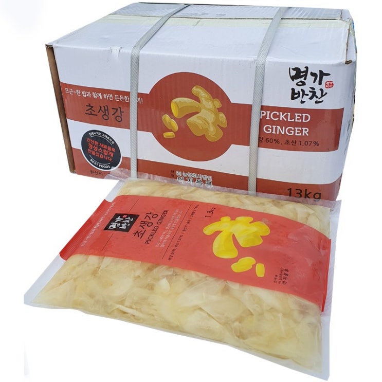 선호도 높은 초생강 생강절임 1.3kg-10개 (선택 박스 백색/적색), 명가반찬 초생강 (백색) 1.3kg-10ea 좋아요 선호도 높은 초생강 생강절임 1.3kg-10개 (선택 박스 백색/적색), 명가반찬 초생강 (백색) 1.3kg-10ea 좋아요