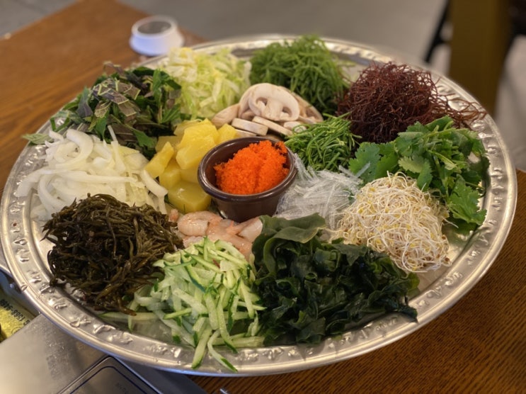  인정원월남쌈 해초쌈 야채 리필로 포만감 최고!