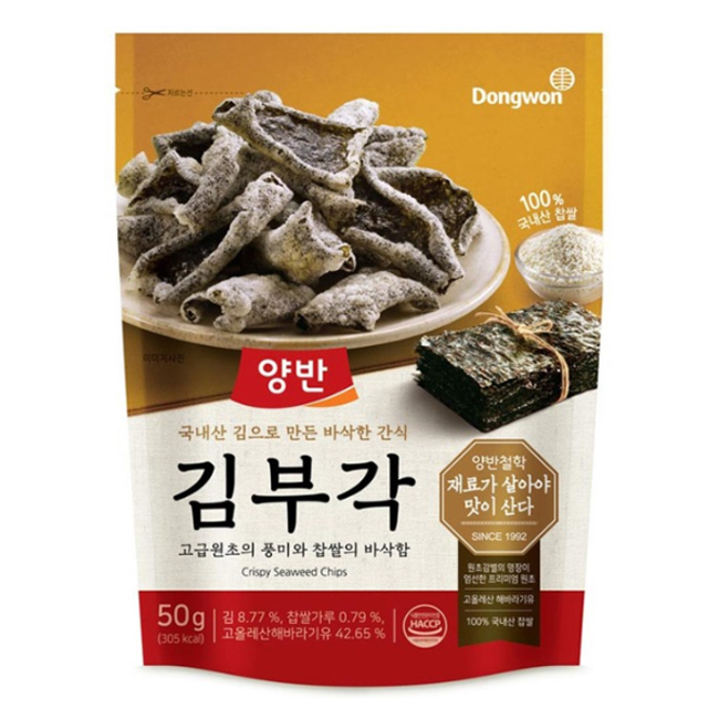 구매평 좋은 동원 양반 김부각 50g x10봉, 10봉 좋아요