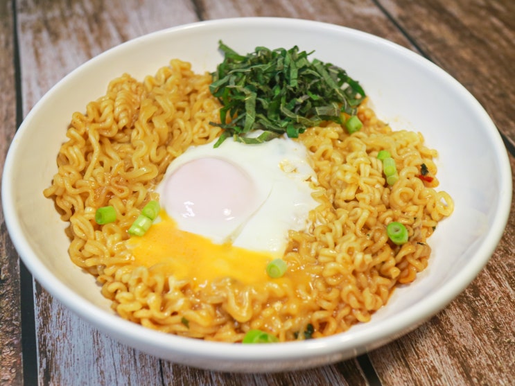  국물없는 쿠지라이식 라면 깻잎 볶음면 요리, 백종원 볶음라면 레시피