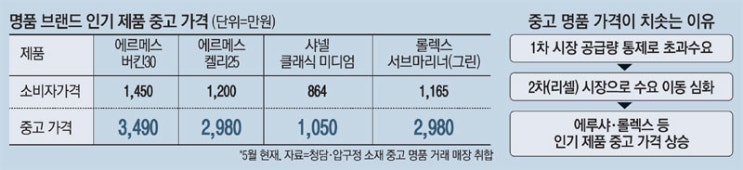  명품 "올릴수록 더 산다" 왜곡된 명품시장 왜곡된 중고시세