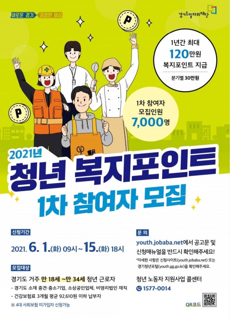 새로운 경기 공정한 세상 청년 노동자 지원사업 청년복지포인트 지원 2021년 1차 청년 복지포인트 신규접수 새로운 경기 공정한 세상 청년 노동자 지원사업 청년복지포인트 지원 2021년 1차 청년 복지포인트 신규접수