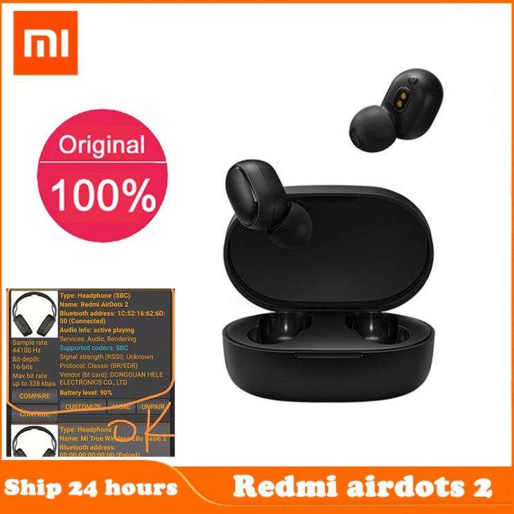 가성비 좋은 6/10/20 Pcs/Lot 원래 Xiaomi Redmi Airdots 2 무선 이어폰 블루투스 이어폰 srereo베이스 Haedset 도매|블루투스 이어폰 & 헤드폰