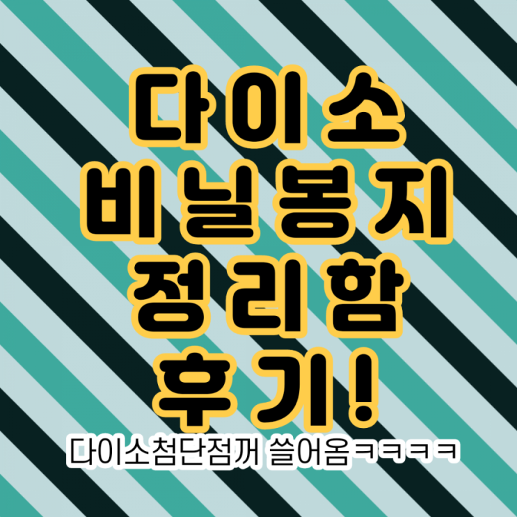  다이소정리추천템) 비닐봉지정리함 내돈내산후기
