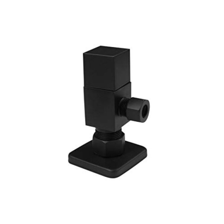 인기있는 Westbrass D105QS-62 Square 1 / 4-Turn Angle Stop 1/2 copper x 3/8 comp Matte Black, 단일옵션 ···