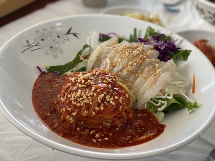  구좌 맛집 곰막 식당 회국수와 성게 국수