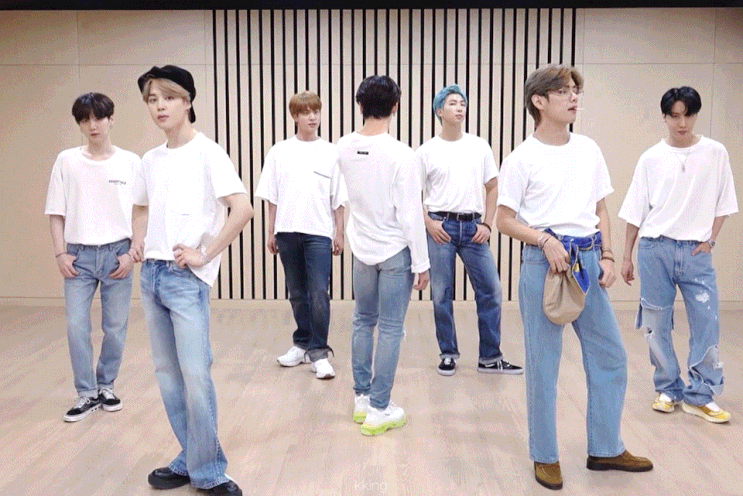  [방탄소년단] Dynamite (Cute & Lovely ver.) 페스타안무영상 다이너마이트 RM 진 슈가 제이홉 지민 뷔 정국 움짤