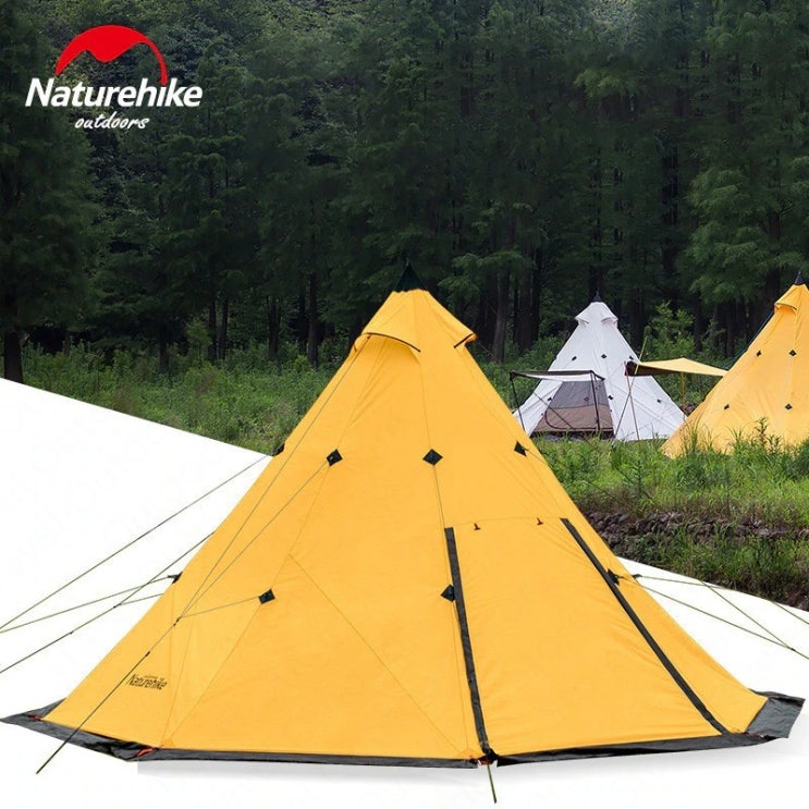 잘팔리는 - 네이처하이크 Naturehike 대용량 3-4인용 피라미드 티피텐트 가족용 캠핑 텐트 방수, 옐로우색상 ··· 잘팔리는 - 네이처하이크 Naturehike 대용량 3-4인용 피라미드 티피텐트 가족용 캠핑 텐트 방수, 옐로우색상 ···