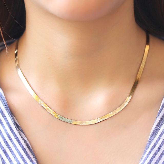 최근 인기있는 14k/18k 뱀줄 스네이크 목걸이 3.8mm ··· 최근 인기있는 14k/18k 뱀줄 스네이크 목걸이 3.8mm ···