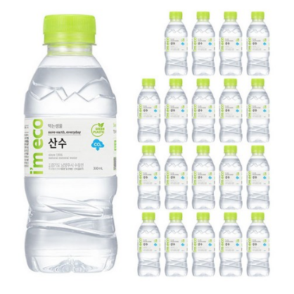 많이 찾는 아임에코 산수 생수, 330ml, 20개 추천해요