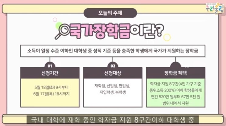 국가장학금이 뭐냐고?