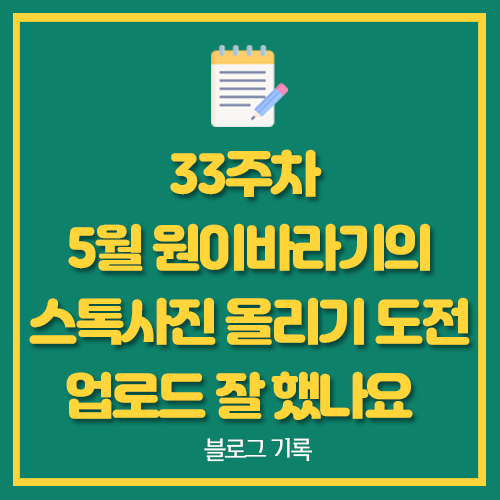  33주차 5월 원이바라기의 스톡사진 올리기 도전 과연 업로드 잘 했을까요