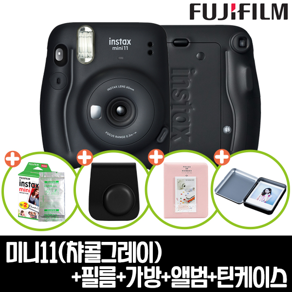 인지도 있는 인스탁스 미니11카메라+전용가방+미니1p+하드앨범+틴케이스 즉석카메라, 1개, 챠콜그레이 추천해요 인지도 있는 인스탁스 미니11카메라+전용가방+미니1p+하드앨범+틴케이스 즉석카메라, 1개, 챠콜그레이 추천해요