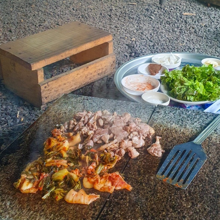  팔공산 야외 오리구이 맛집, 시골감성 동명주말농장!