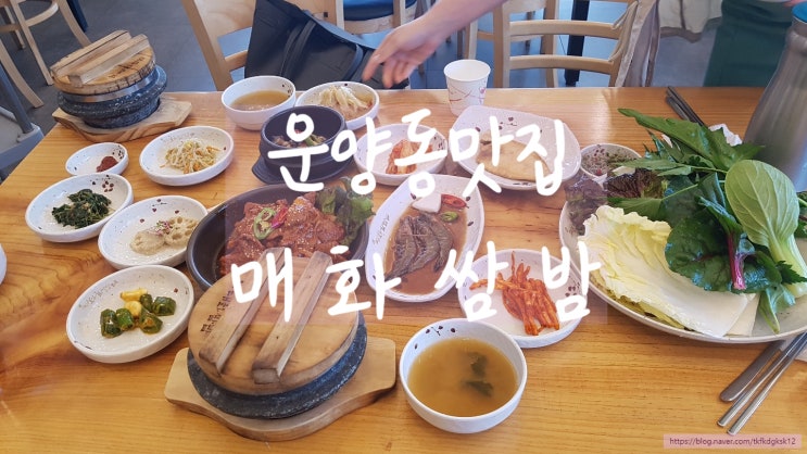  운양동 한식 맛집_매화쌈밥에서 다양한 쌈채소 제육무한리필되요!