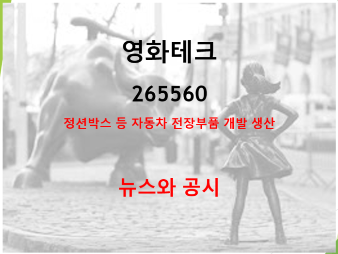  정션박스 등 자동차 전장부품 개발 생산하는 영화테크 뉴스 및 공시